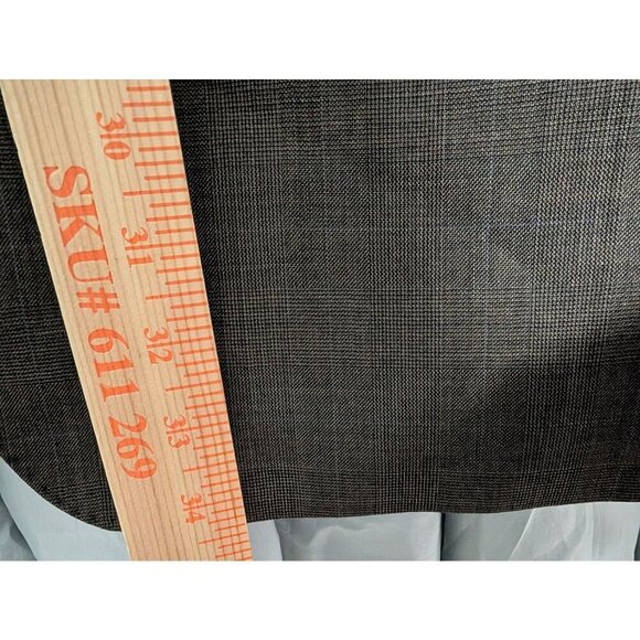 Lauren Ralph Lauren 100% Wool Blazer Men's Size 48L Slim Glen Check Plaid Brown - Picture 8 of 10